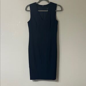Ann Taylor Elegant Navy Midi Dress